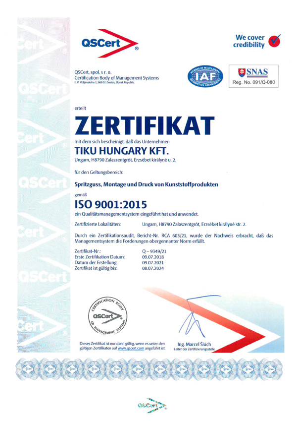 tiku hungary iso9001 iso